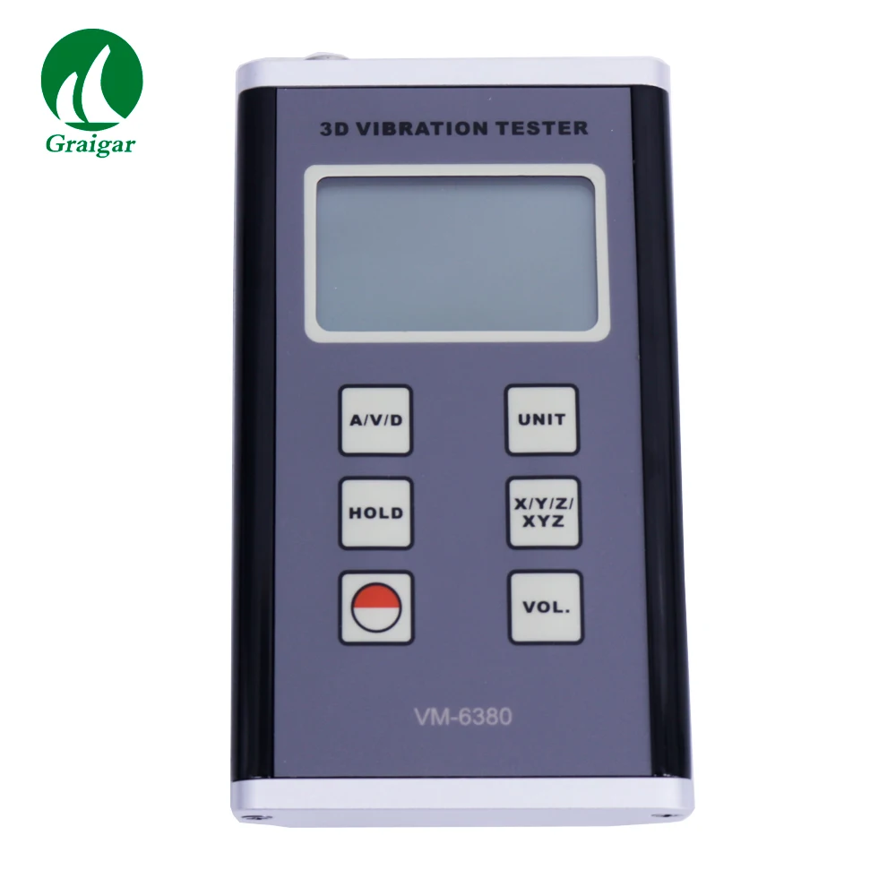Graigar VM-6380 3D Accelerometer Vibration Meter with 1 Year Warranty for Instruments and Periodic Measurements