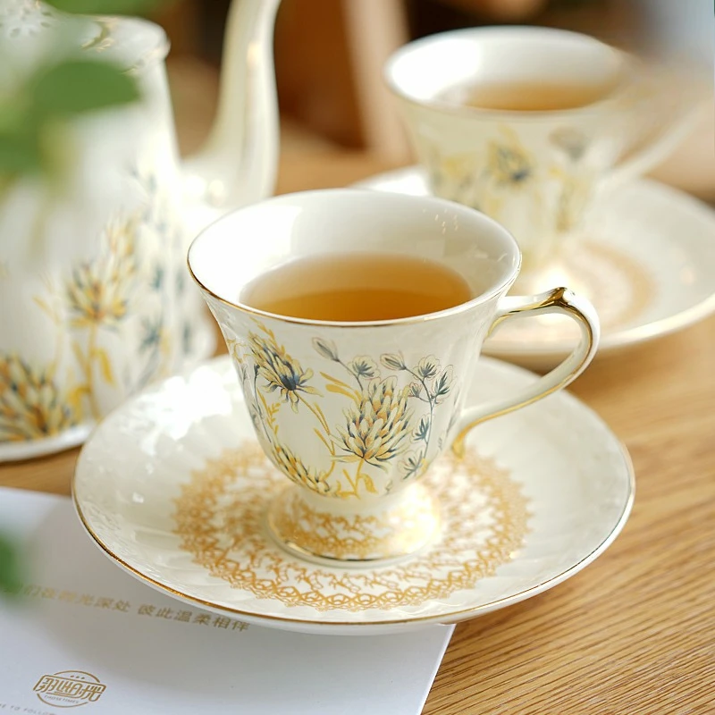 

Английский чайник, европейская кофейная чашка, легкий роскошный керамический французский сервиз для послеобеденного чая, ароматный чайный сервиз