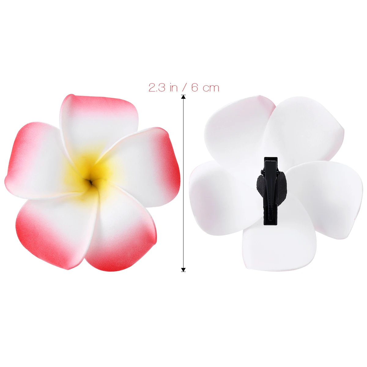 

24Pcs Plumeria Clips 6cm EVA Hawaiian Decorations 12Colors Package Wedding Party Hawaiian Flowers Accessories Decorations