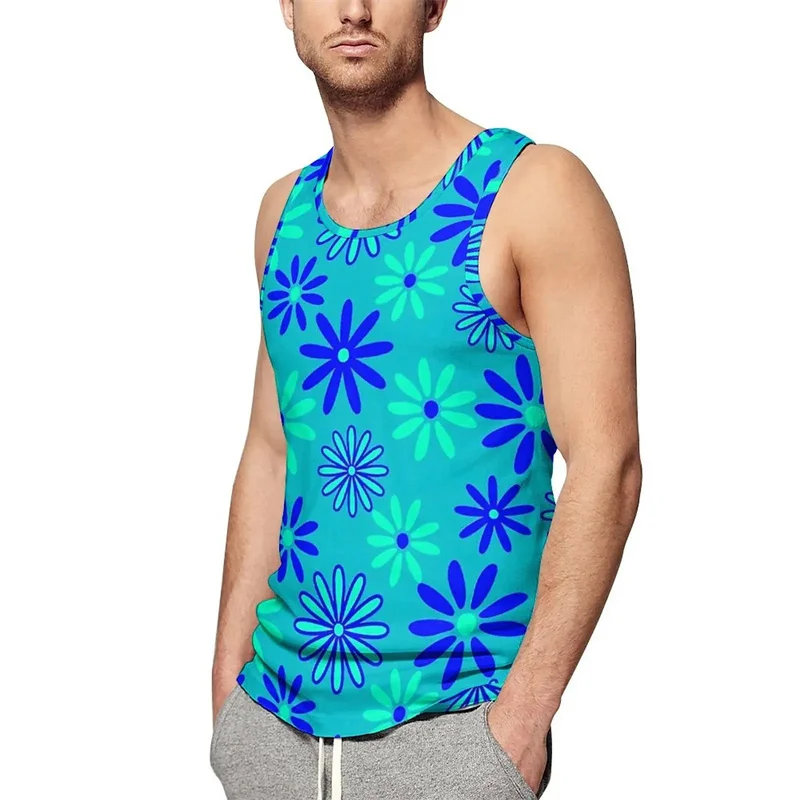 Harajuku New 3D Printing Ethnic Style Flowers Tank Top For Men Children Cool Streetwear Clothing Unisex Summer Vintage Tank Tops