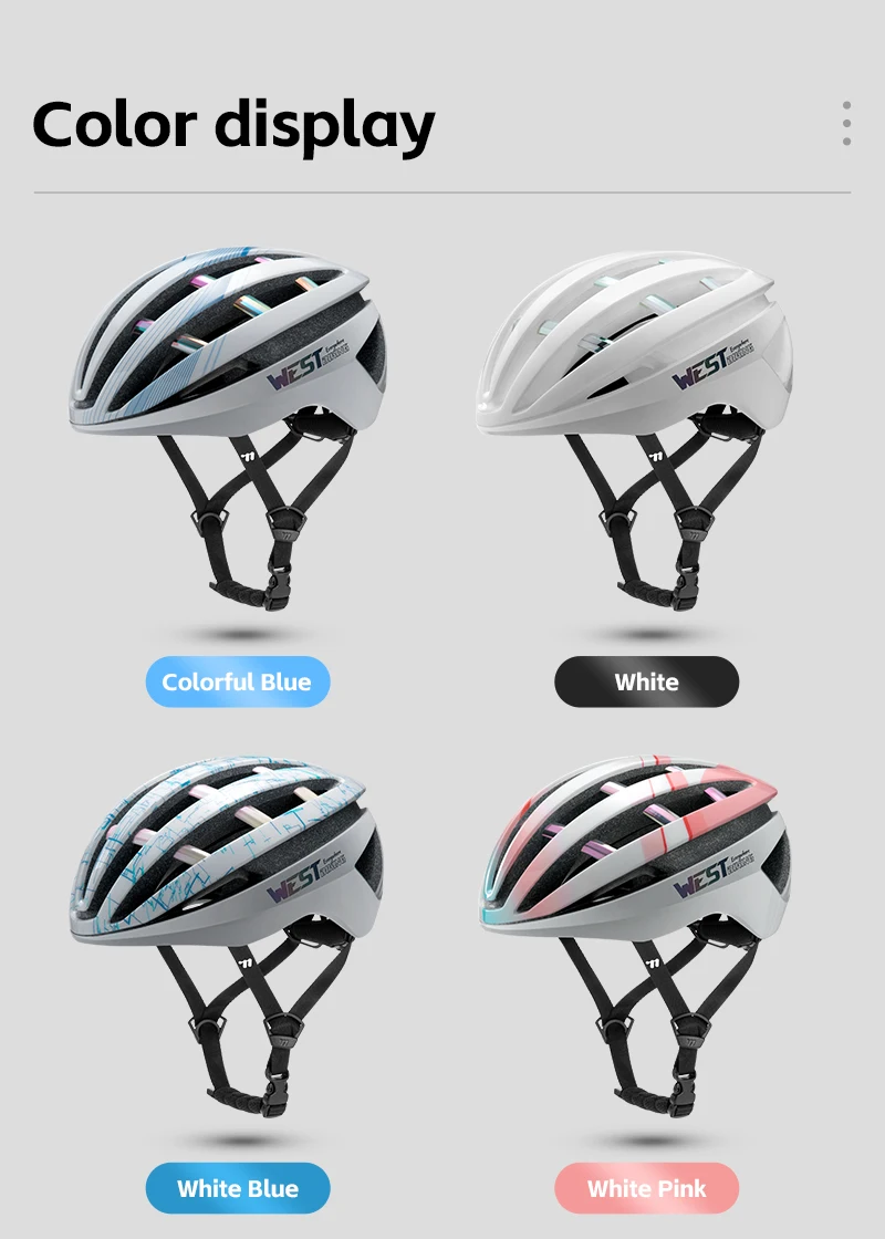 WEST BIKING Fahrradhelm Ultraleichter Fahrradschutzhelm für Erwachsene MTB Rennradhelme Männer Frauen Racing Atmungsaktiver Helm – Detail 13