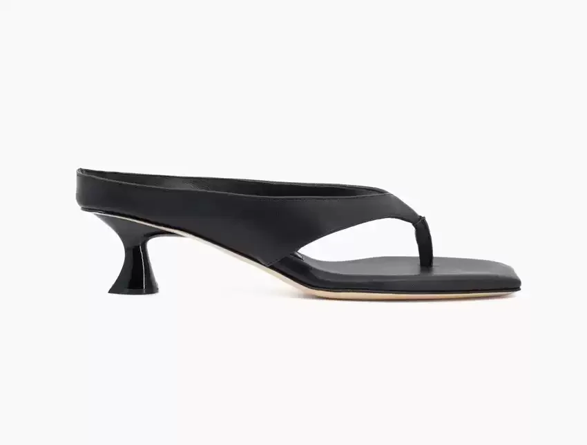 Sandalias de tacón bajo con punta cuadrada para mujer, sandalias minimalistas con punta abierta, sandalias elegantes y chic de verano, calzado cómodo