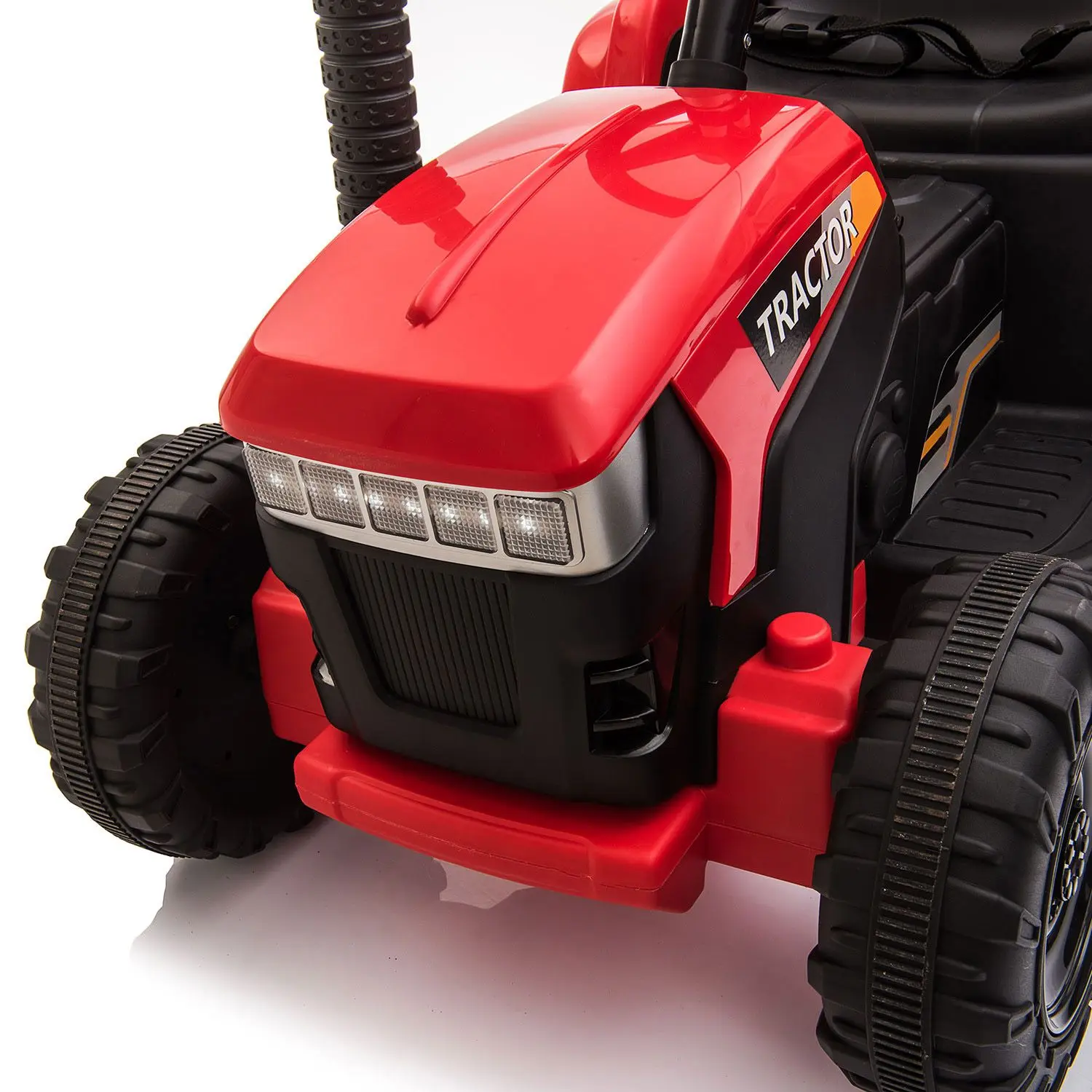 Tracteur avec remorque pour enfants, voiture électrique avec batterie 62, musique, USB, lumières LED, jouet de véhicule, 12V