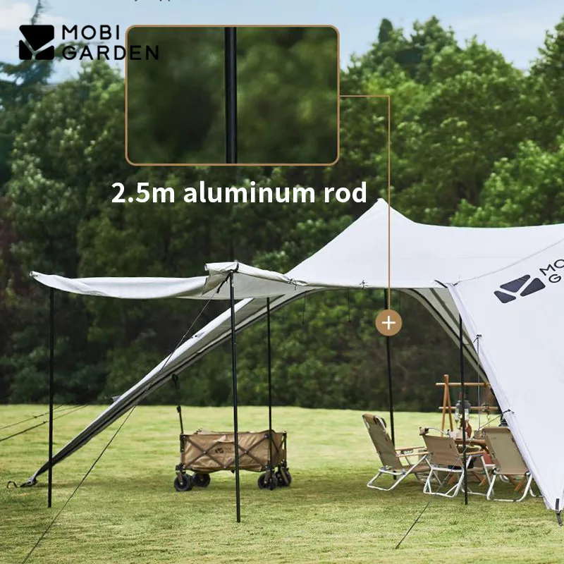 Mobi Garden Outdoor Camping 12-16 Persons Sun Shelter 48㎡ Rainproof Breathable Awning  Dinner Bonfire Party Hiking UV50+ Tent