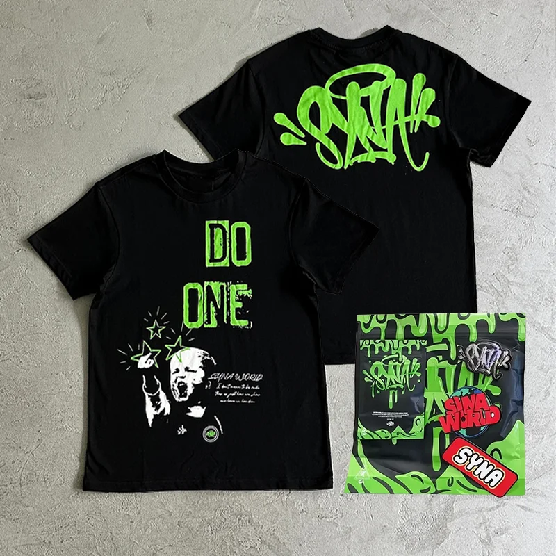 

Модная уличная футболка Sy-world y2k Harajuku в стиле хип-хоп для мужчин и женщин, повседневные футболки с короткими рукавами, хлопковые топы, футболки с двусторонним принтом