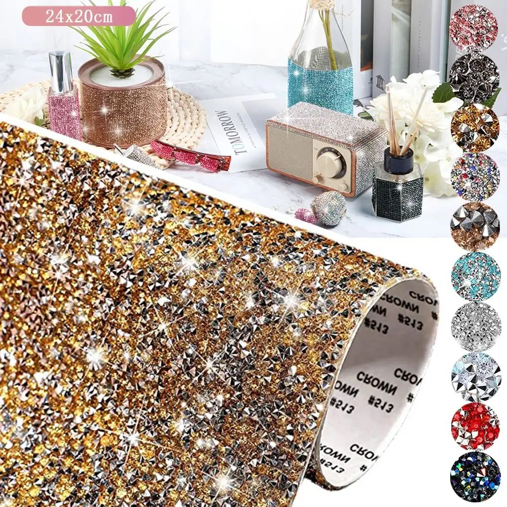 Self-Adhesive Gifts Home Decor Party Bling Paster Glitter Trim Applique Rhinestone Sheet Crystal Sticker