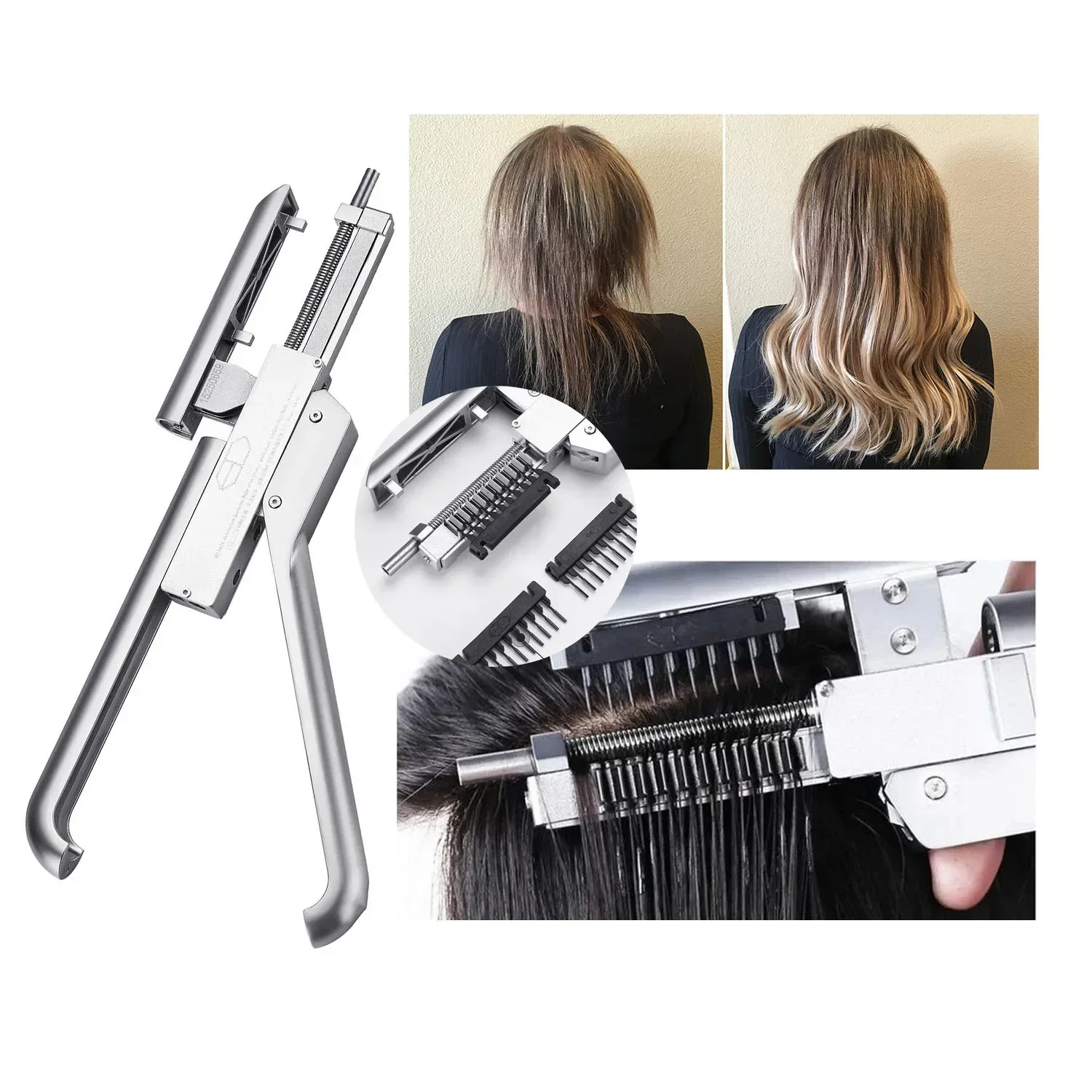 

1pc Original Manufacturer Factory Faster Natural Real Hair Extension 6D Hair Extensions Machine Kit