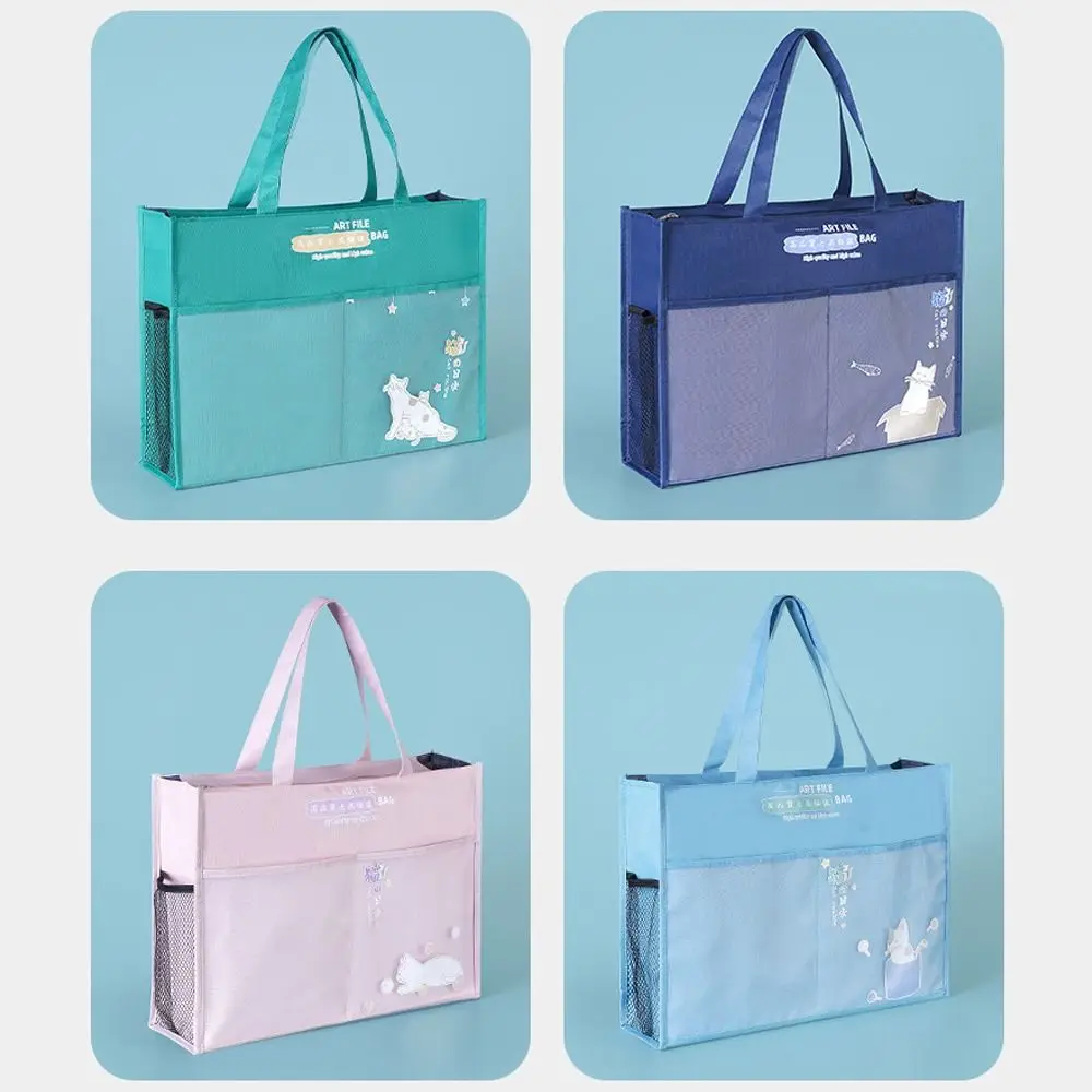 

A3 Document Bag Portable Multifunctional Zipper Pouch Bag with Handle Multi-layer File Organizer Office Student Supplies