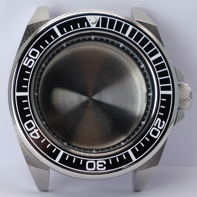 43,8-mm-Uhrengehäuse, Edelstahlarmband, Saphirglas, passend für Seiko NH35 NH36 NH38 NH34 NH70 Uhrwerk, modifizierte Samurai-Taucherteile. – Detail 4