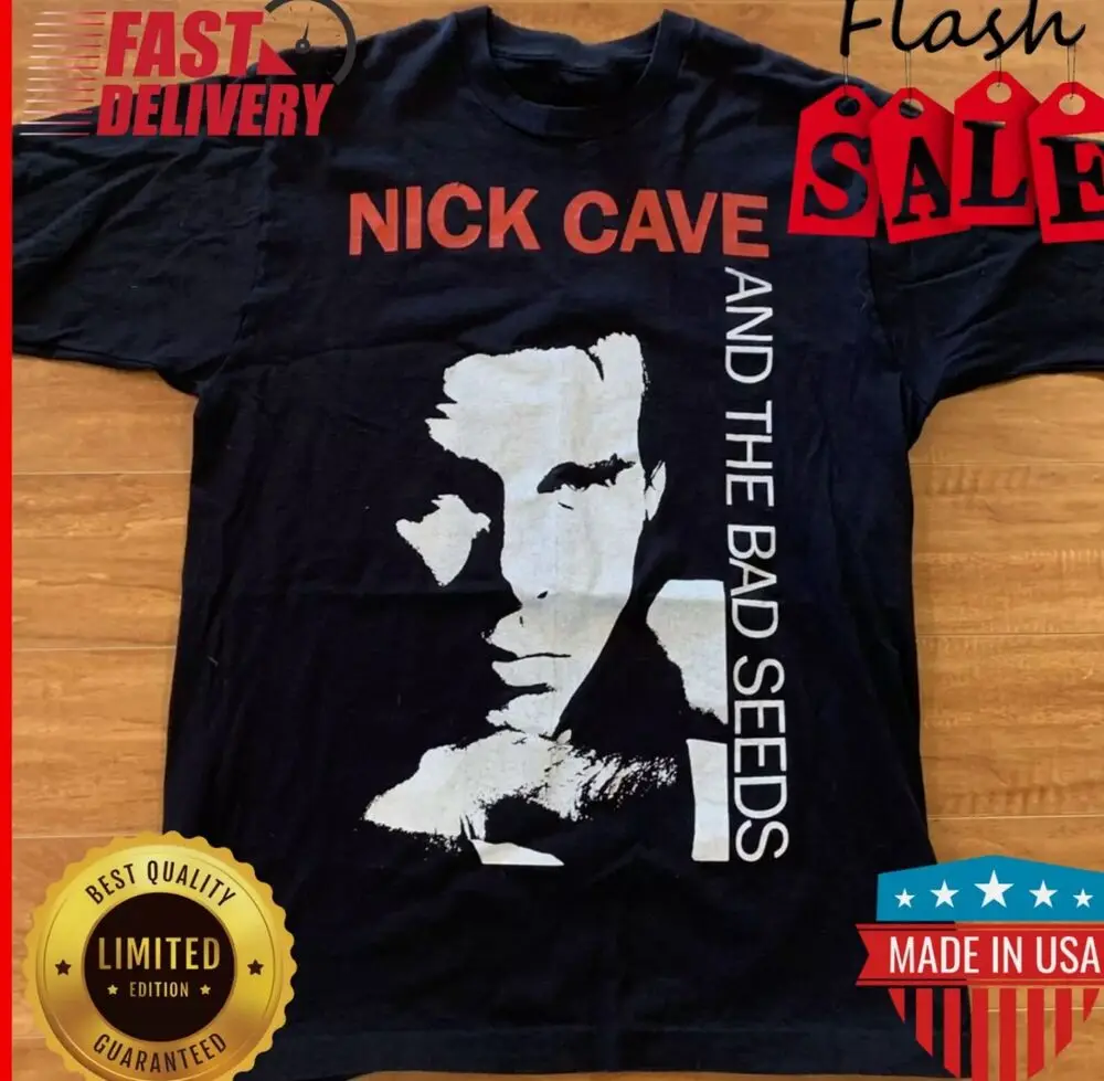 Vintage Nick Cave and the Bad Seeds Men T-shirt Black Unisex S-5XL