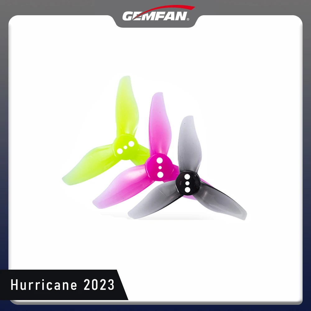 Gemfan Hurricane 2023 2inch 3-Blade PC Propeller 1.5mm T-Mount CW CCW 4pcs/bag for 1105-1108 Motor 2