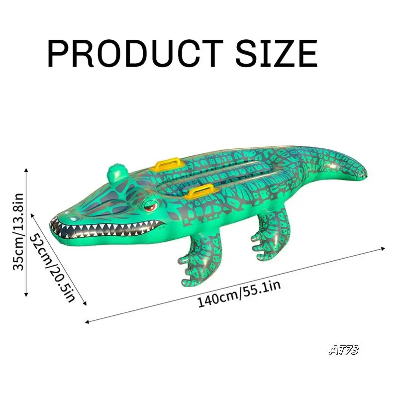 ركوب الزواحف، عوامة حمام سباحة قابلة للنفخ على شكل تمساح للأطفال، شاطئ وحمام سباحة ممتع، عوامة حمام سباحة عملاقة قابلة للنفخ