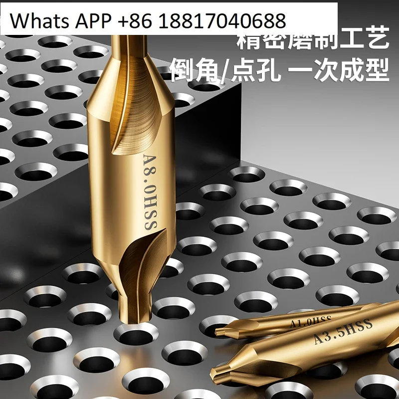 HOT  SELLER A-type 6542 center drill double-head stainless steel special fixed-point drill fully ground spiral groove chamfer dr