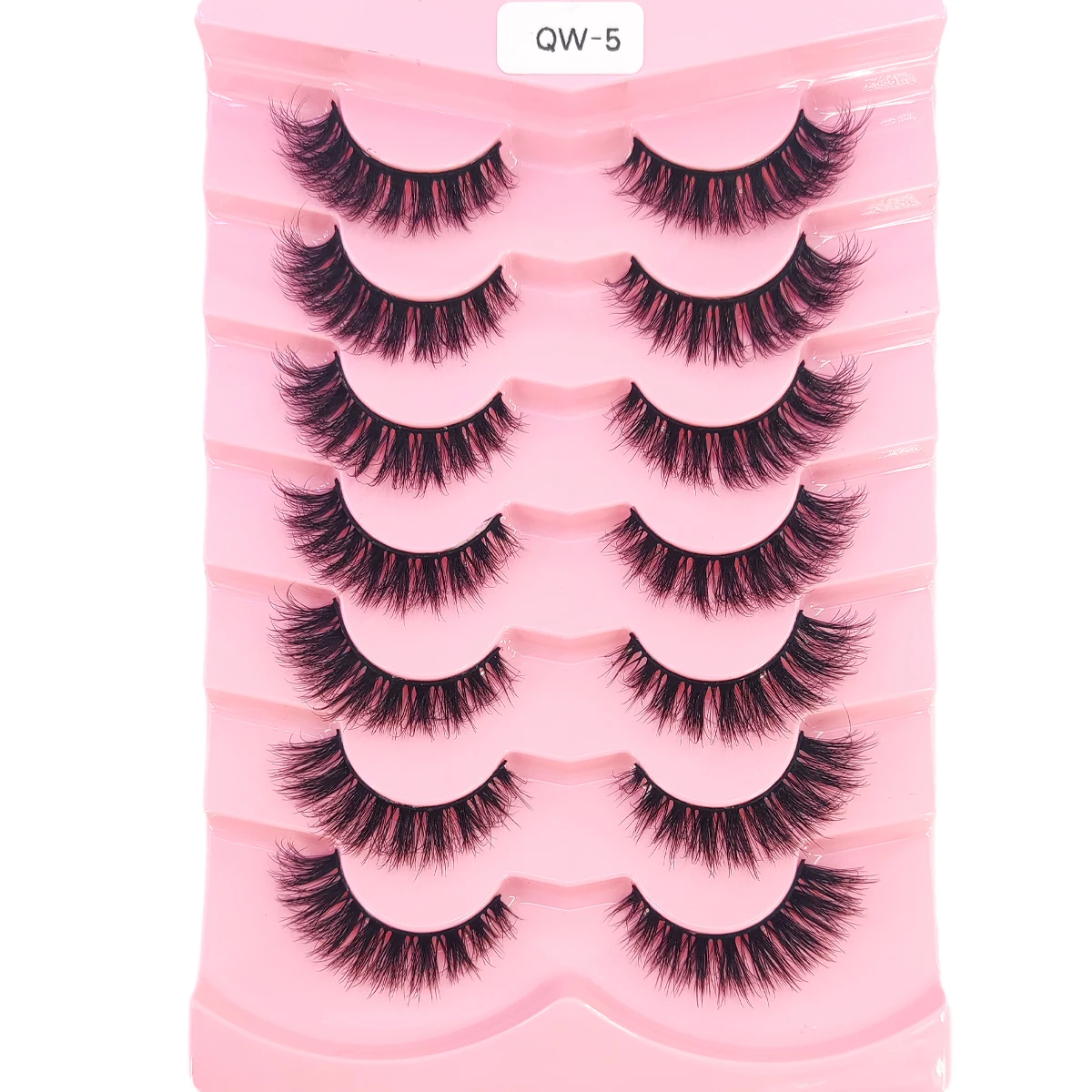 5/7ペア ナチュラル ロシアン ストリップ ラッシュ ふわふわミンク ラッシュ 3Dつけまつげ ふわふわボリュームまつげ つけまつげエクステ