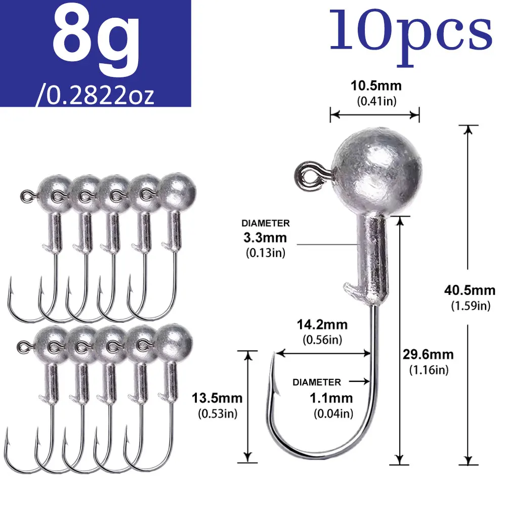 Lurestiker Box pakket 1g 2g 3g 4g 8g 10g 12g 14g 18g 20g 25g 28g crank vissen jig hoofd haak voor zachte lokken worm aas visgerei