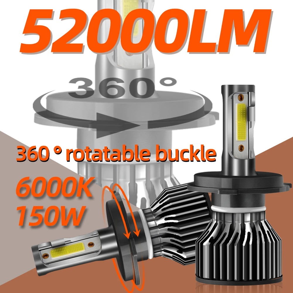 TEENRAM 150 Вт H4 H13 лампа для фар универсального автомобиля установка 6000K цветовая температура RoHS сертифицированная Tur...