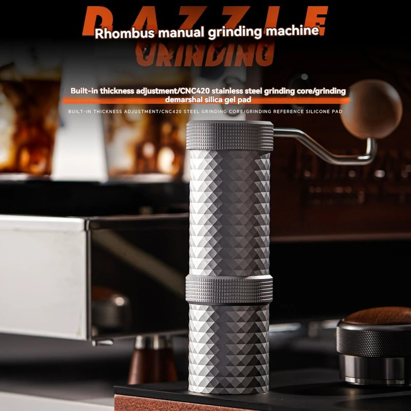 New Hand-operated Bean Grinder Diamond Grinder Portable Outdoor Coffee Machine Steel Core Hand-grinding Coffee Bean Grinder