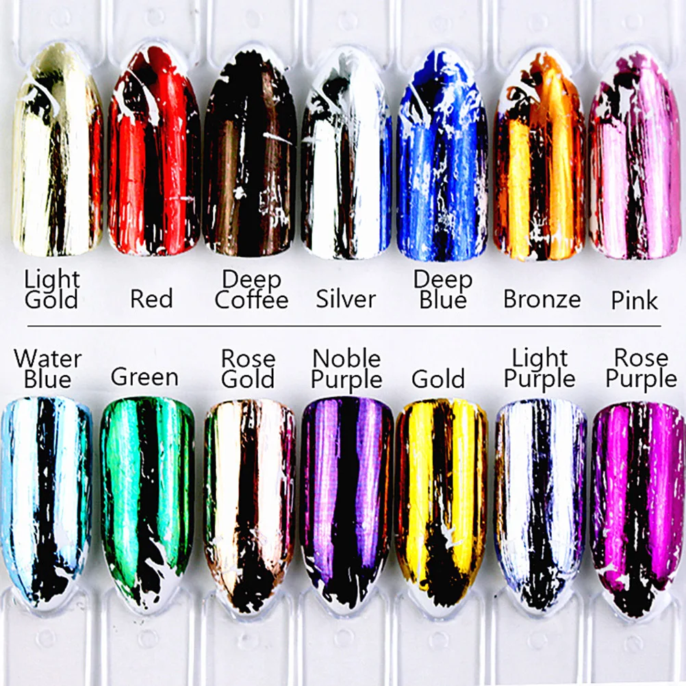 

14Pcs Sky Nail Art Stickers Colorful Set Self-Adhesive Nail Decals Easy Apply Durable Manicure Party Birthday Holiday