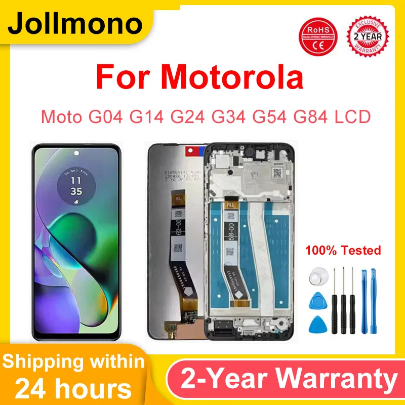 OEM ЖК-дисплей для Motorola Moto G04 G14 G24 G34 G54 G84 X XT2421-2 XT2423-1 XT2363-2 XT2343-1 XT2347 PAYF0010IN, сенсорный экран дисплея