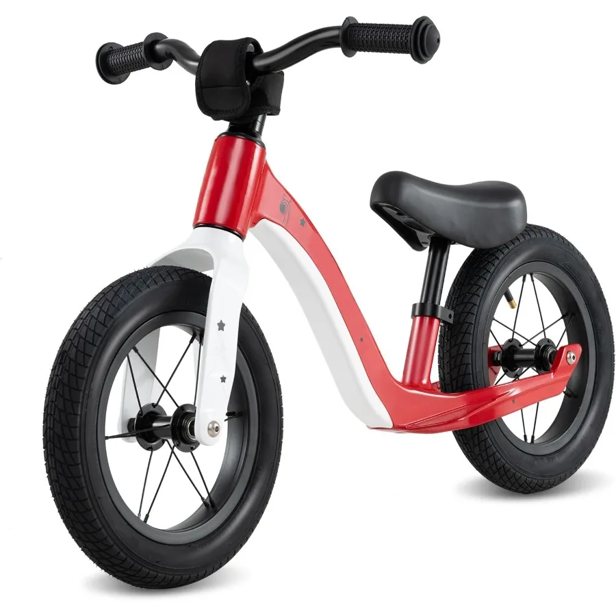 Bicicleta de equilíbrio para crianças, 12 espaços, empurrar para bebês, com assento acolchoado ajustável, ultraleve, estrutura de liga de magnésio, sem pedal wa