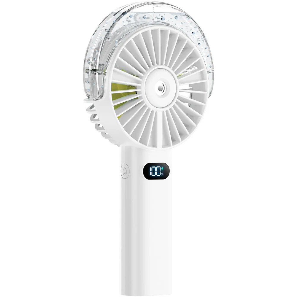 Portable Handheld Spray Fan 4000mAh For Battery 4 Wind Levels USB Rechargeable Mist Cooling Fan for Home Office Travel