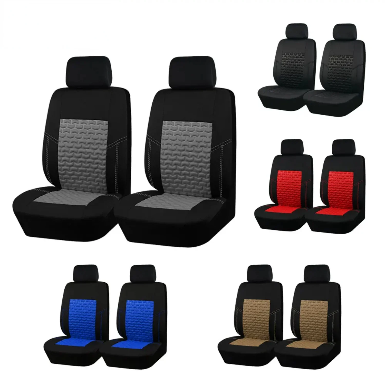 

AUTOPLUSUniversal 2 Front Car Seat Covers Car Accessories Interior Fit Most Car SUV Truck Van With 3mm Sponge Seat Cover Car