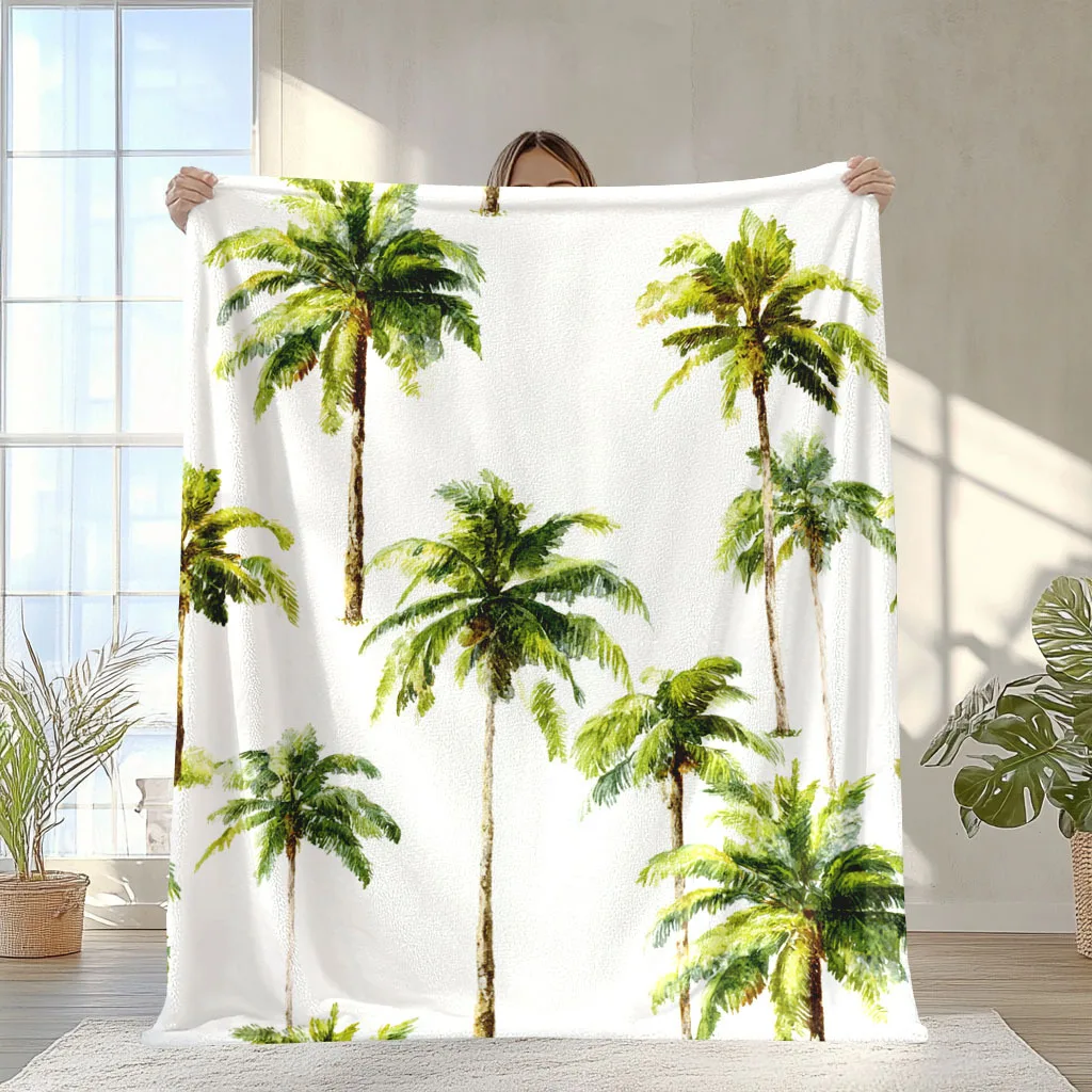 Teal Leopard Print Sunflower Gerbera All Over Throw Blanket Bright Summer Floral Animal Pattern Farmhouse Couch Decor Blanket