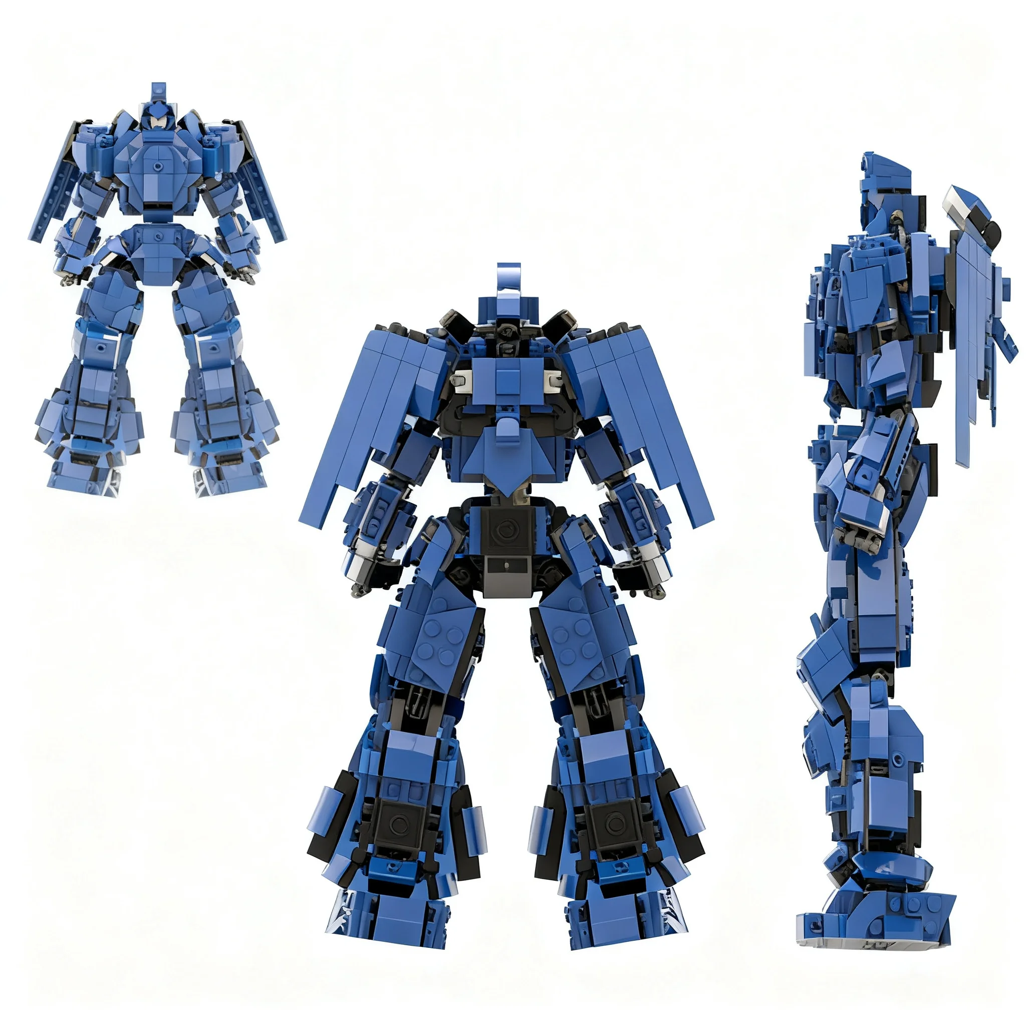 824pcs MOC NOVUS BLUENOX — WYVERN‑SYNC MODEL‑S & EagleWiNG Attachment Make & Create Bricks & More Model Building Blocks Toys