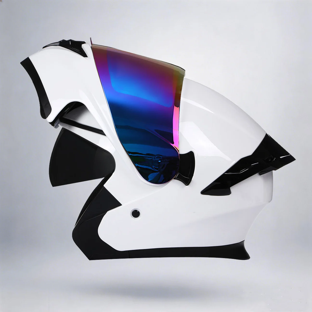 고품질 풀페이스 플립업 오토바이 헬멧, 이중 렌즈와 김 - Scooter Helmet Set 리뷰 및 가격