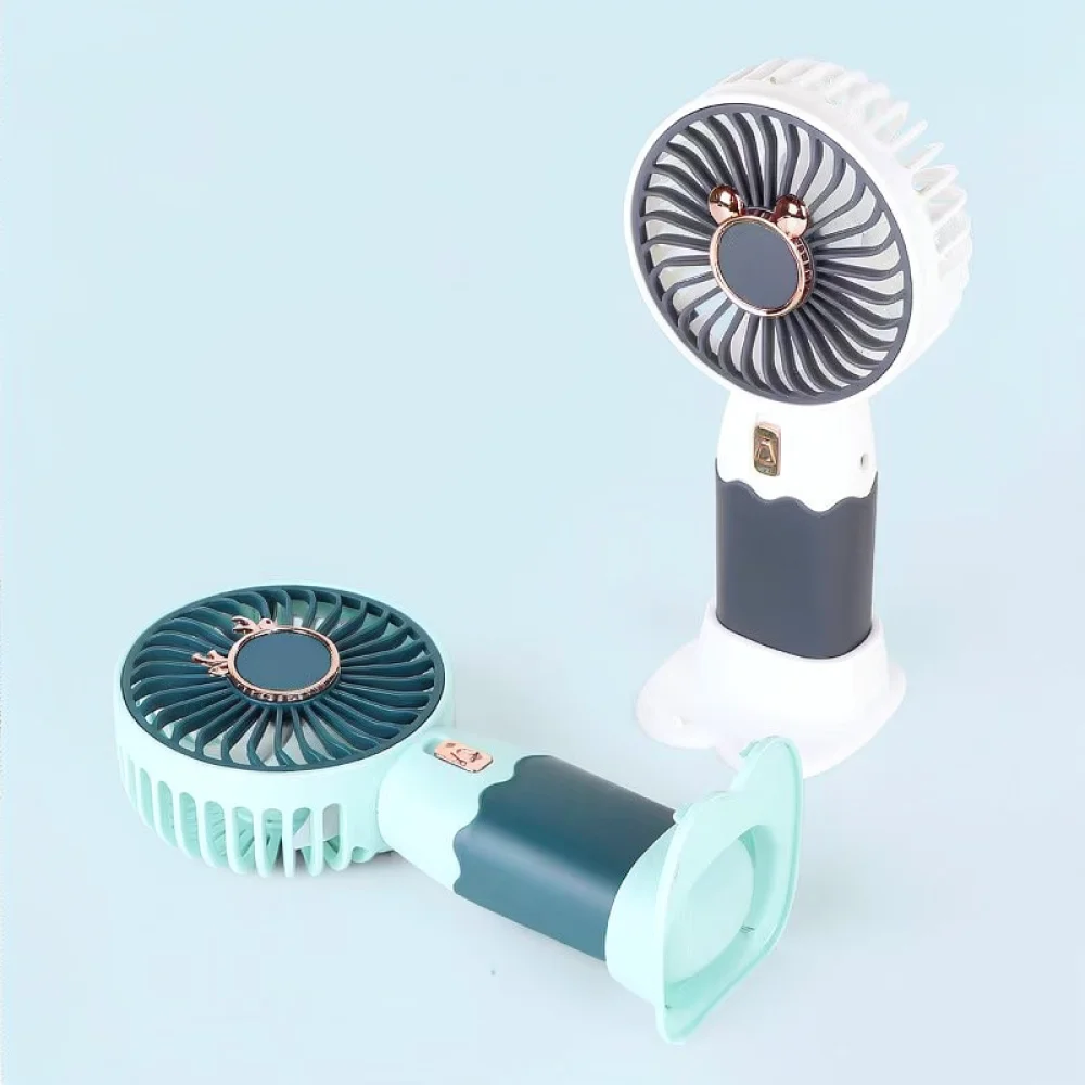 Compact Handheld Fan USB Rechargeable Air Cooler Mini Desktop Blower Portable Cooling Tool For School Office Home