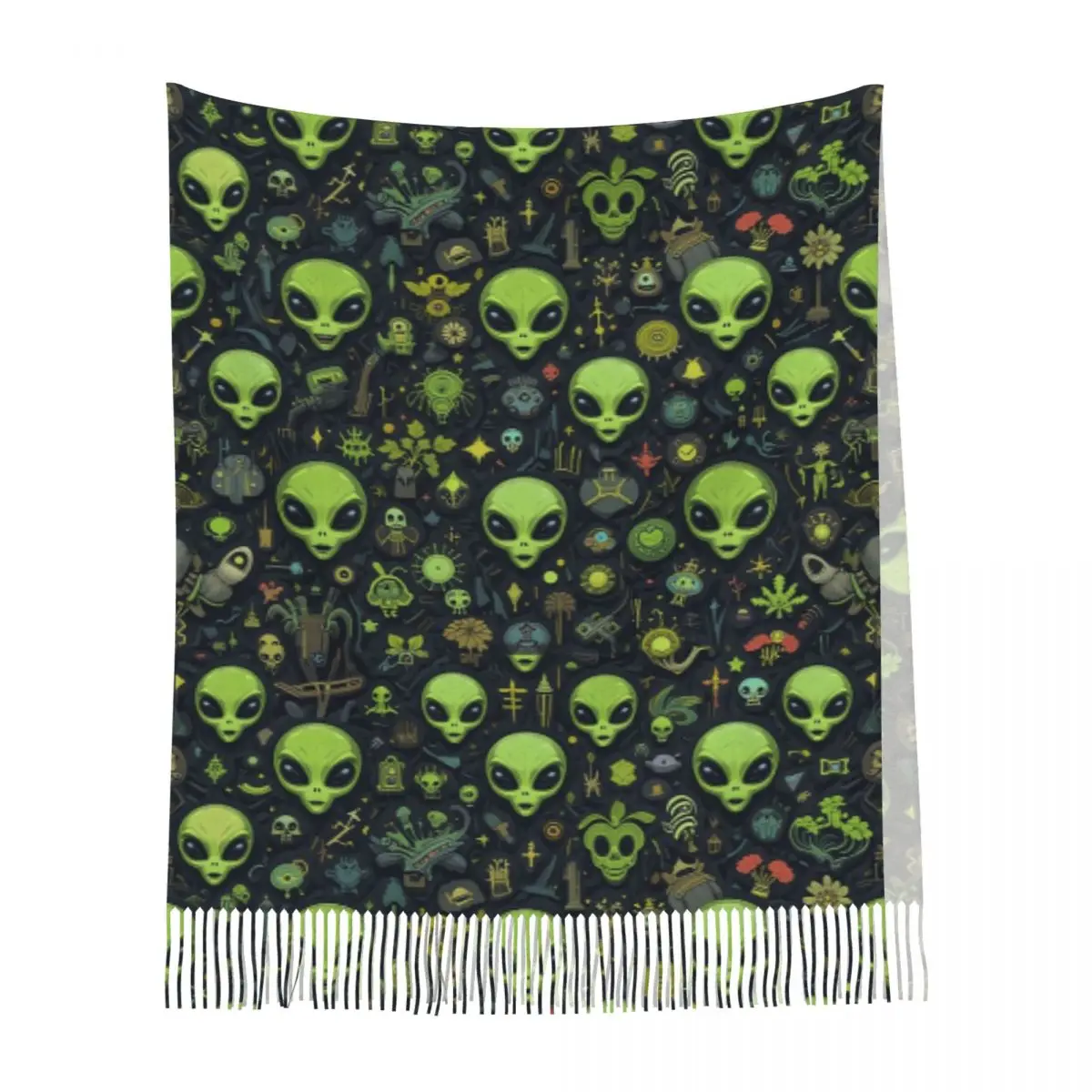 에스탐폴리스 컬렉션 에일리언 스카프 태슬 스카프 여성용 부드럽고 따뜻한 숄 및 랩 롱 가을 겨울 숄 랩