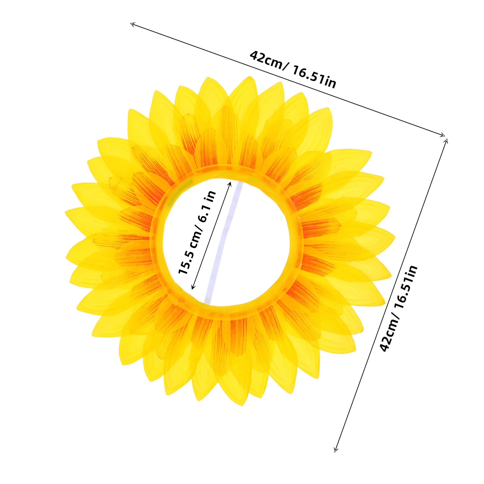 Copricapo di girasole per bambini, costume di Halloween, cappello, vestito operato, per ragazze e cani, accessorio per feste con piante in tessuto di seta