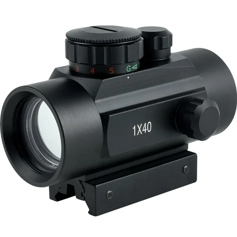 

1x40 Tactical Red Dot Sight Compact Optics Riflescope Adjustable Brightness Reflex Light Red Green Dot Sights 11mm/20mm Rail