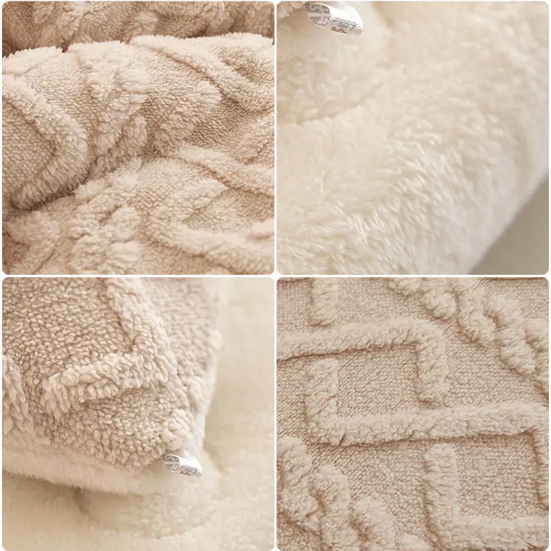 Winter lamb fleece quilt winter comforter added fleece thickened super warm blanket double space quilt core home hotel