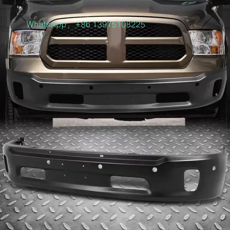 

Steel Black Primered Front Bumper Face Bar Fits 2013-2018 Models