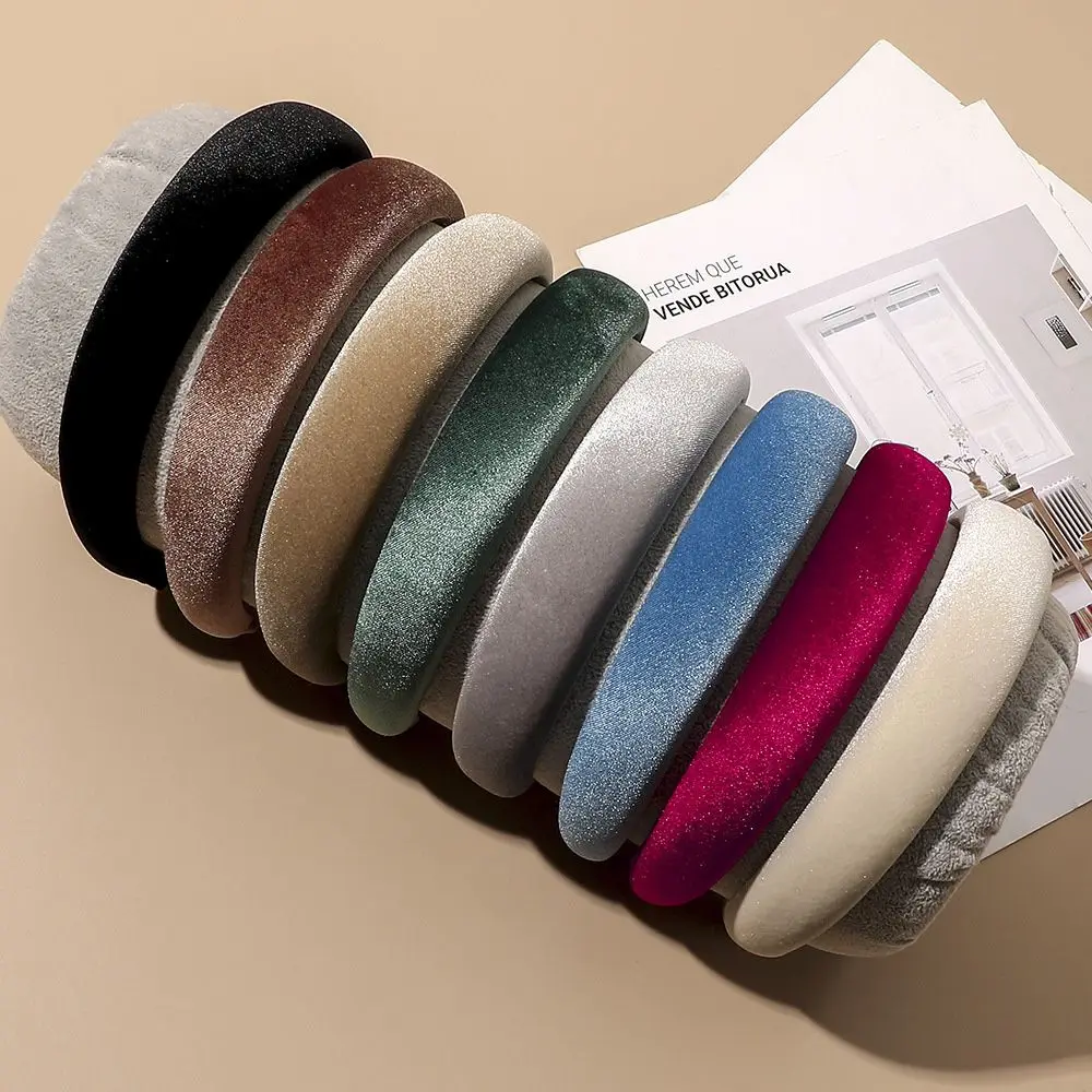 

Thick Velvet Bezel Hair Accessories Hair Band Women Headband Sponge Headwear Autumn Winter Hairband
