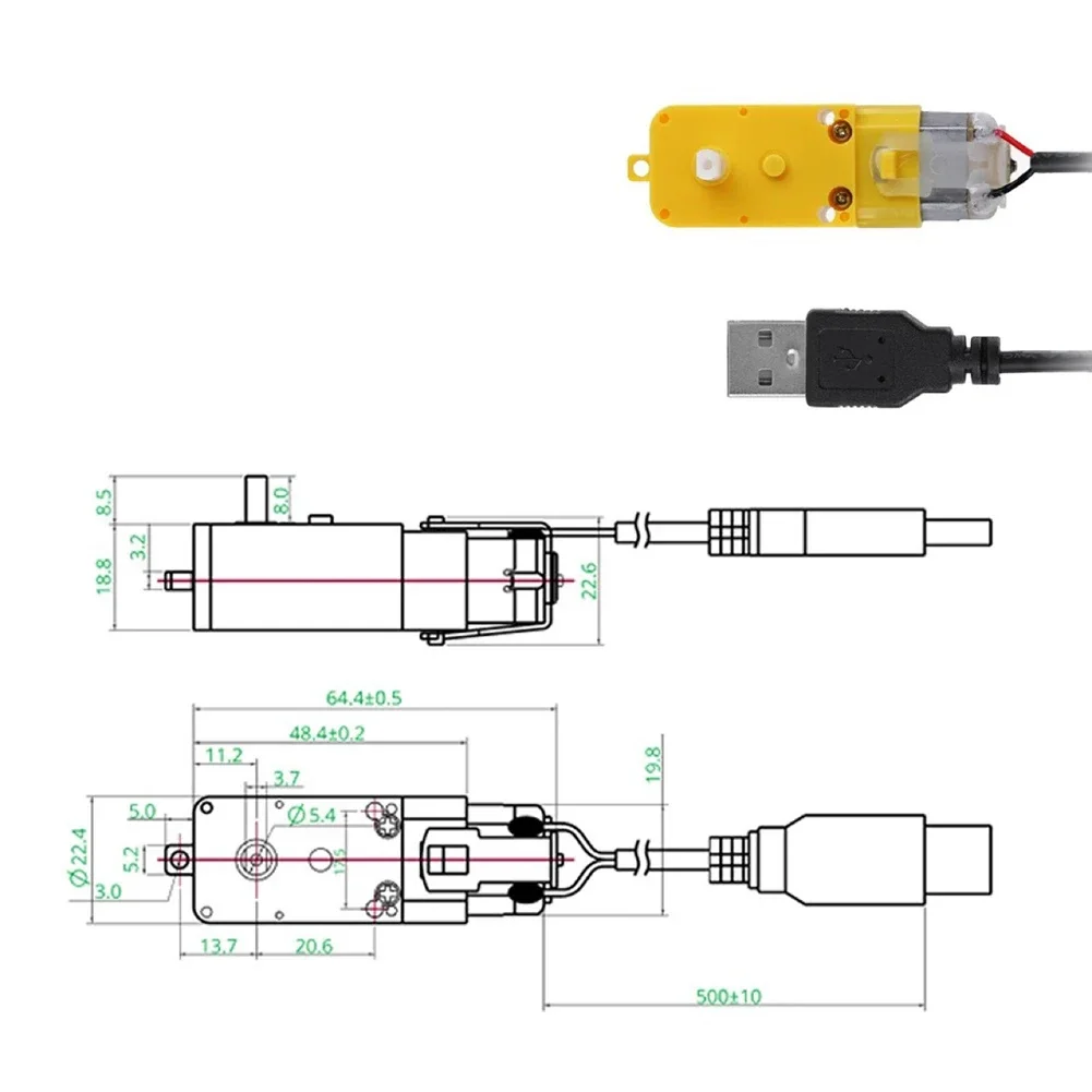 For Makerworld For Bambu Lab For TT LA001 DC5V59RPM Gear Motor Deceleration Motor For STEM Kits Robotics And Workshop Automation