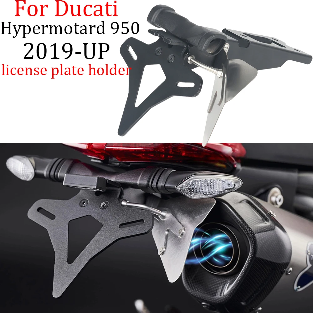 

For Ducati Hypermotard 950 2019-UP Motorcycle Accessories Rear Short Tail Stock License Plate Holder Tailstock Frame Bracket Kit