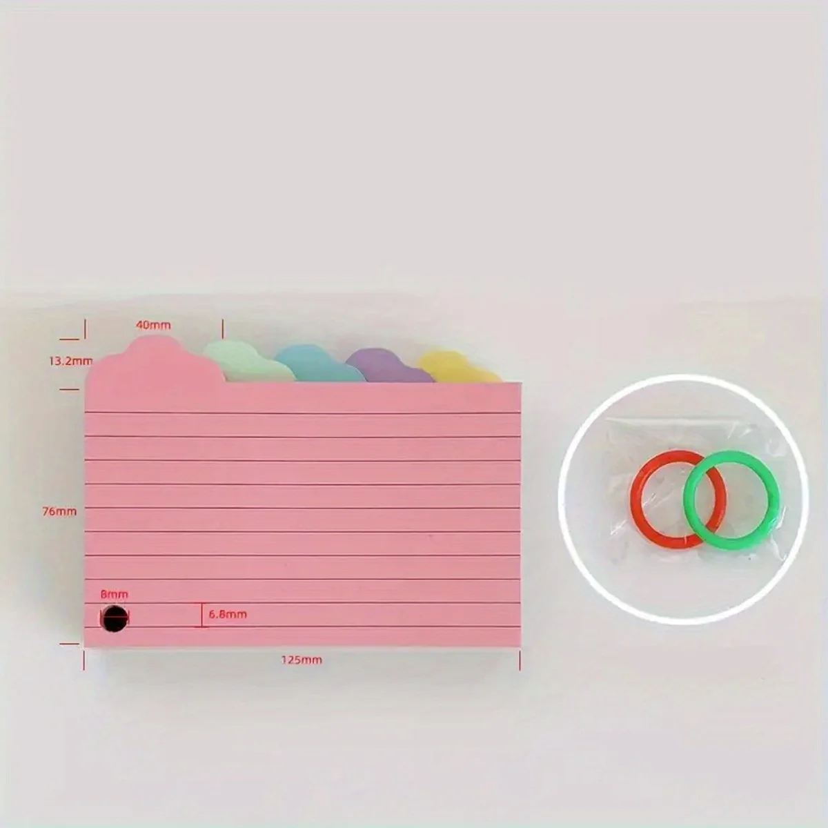 

150 Pcs Ruled Notecards 3x5 Index Card Dividers with Tabs Memo Pad 5 Colors Divider Tabs for Planner Journaling Supplies