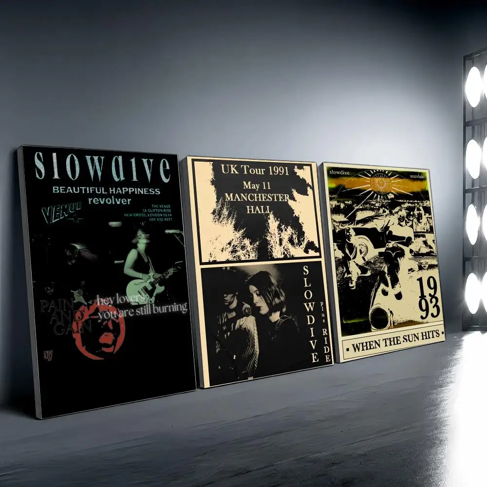 Band S-Slowdive Album Cover Poster Vintage Wall Art Aesthetic Room Decor Print Living Room Bedroom Home Decoration