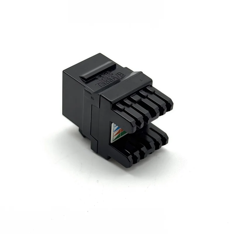 10PCS RJ45cat6 Network module 180 degrees Gigabit computer network module Unshielded information module