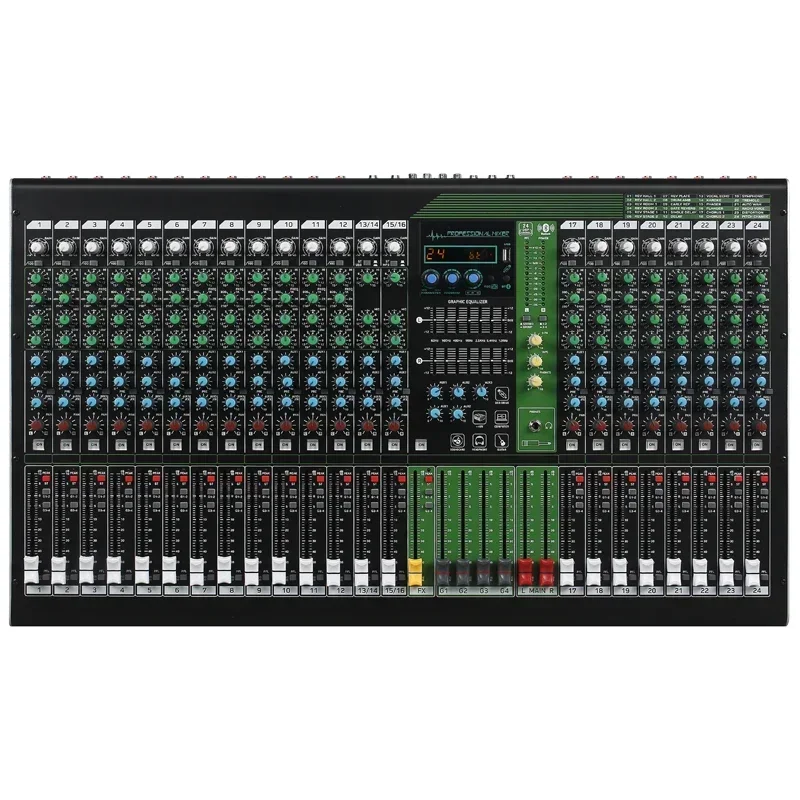 Xtuga New Arrivals QMX Series Professional Audio Mixer 24 Channel Analog Mixing Cnsole With Dual Equalization
