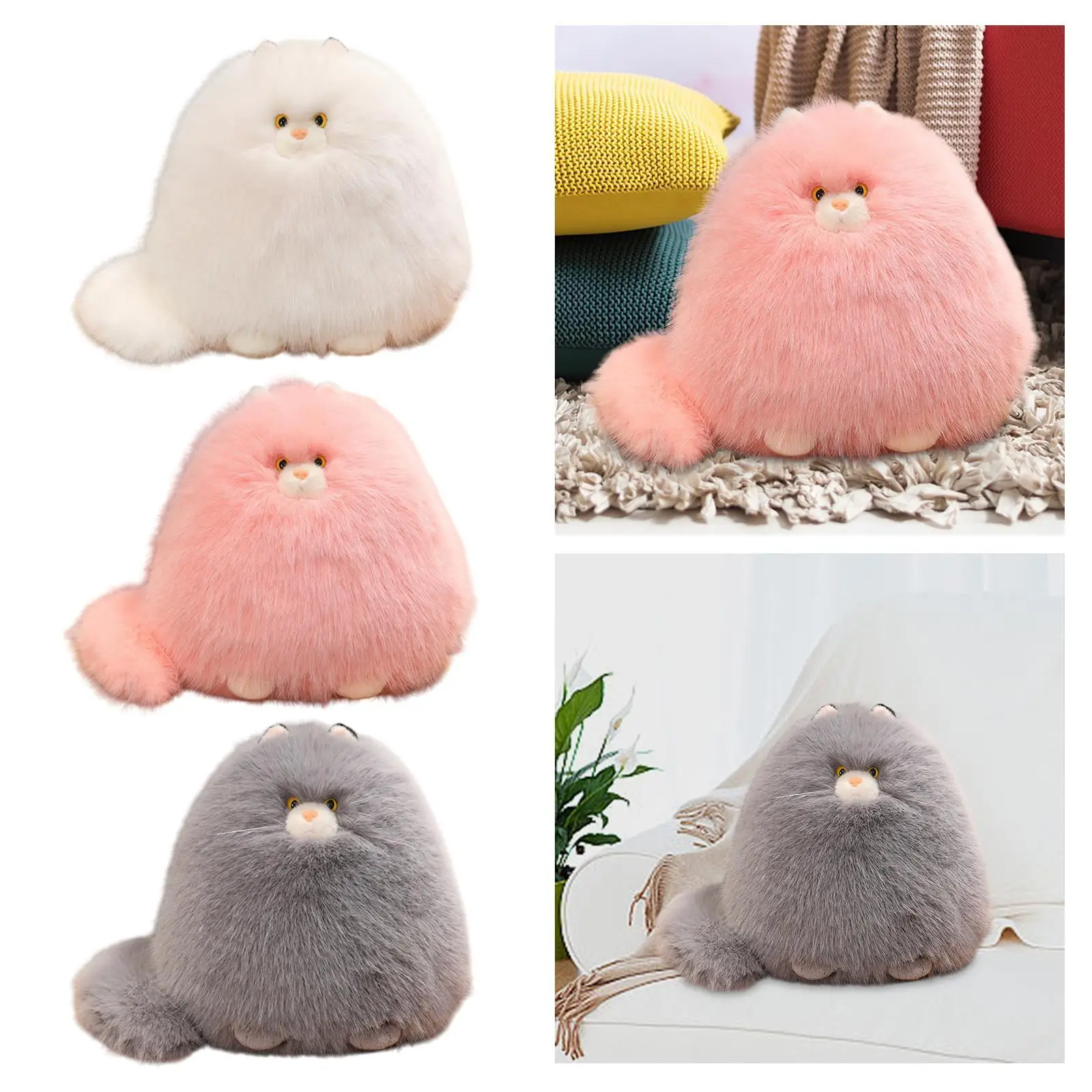 Juguete de peluche de gato, juguete de acompañamiento, regalos de cumpleaños, bonito decoración de dormitorio de 12 pulgadas, suave para niños, niñas, niños, adolescentes, familia