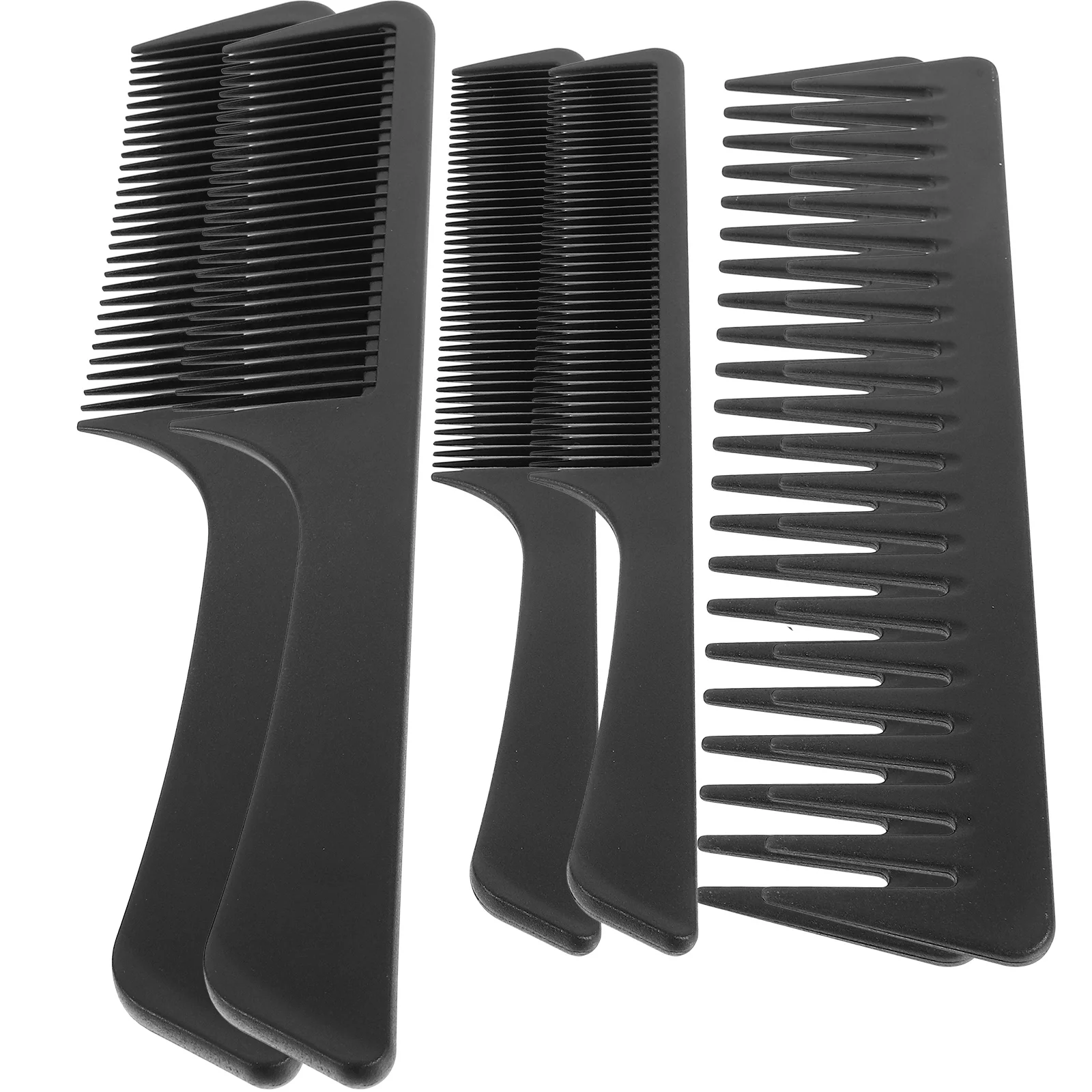 

6pcs Anti Static Fine Toothed Carbon Fiber Comb Heat Resistant Lightweight Durable Styling Tool for Wet Hair Detangling Smooth