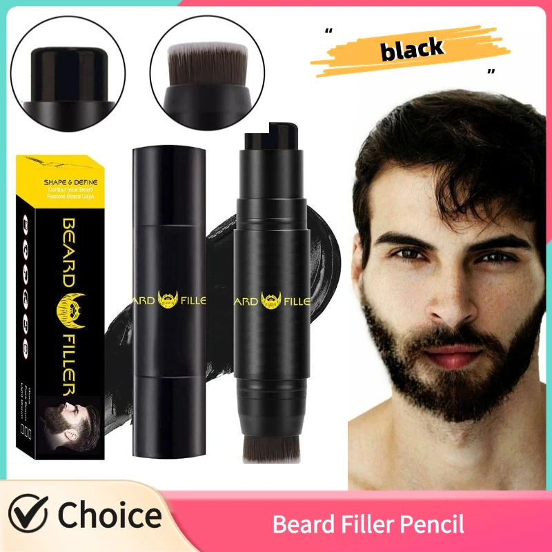 Waterproof Beard Pen Beard Filler Pencil And Brush Beard Enhancer Lasting Repair Moustache Coloring Shaping Tools Hair Pencil