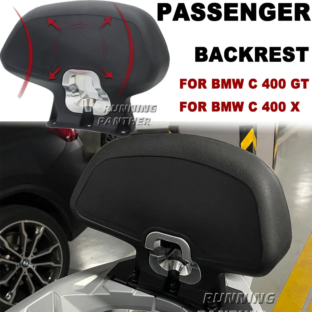 

NEW FOR BMW C400GT C400X C 400 X / C 400 GT Motorcycle Accessories Black Rear Passenger Seat Backrest Cushion Back Rest Pad