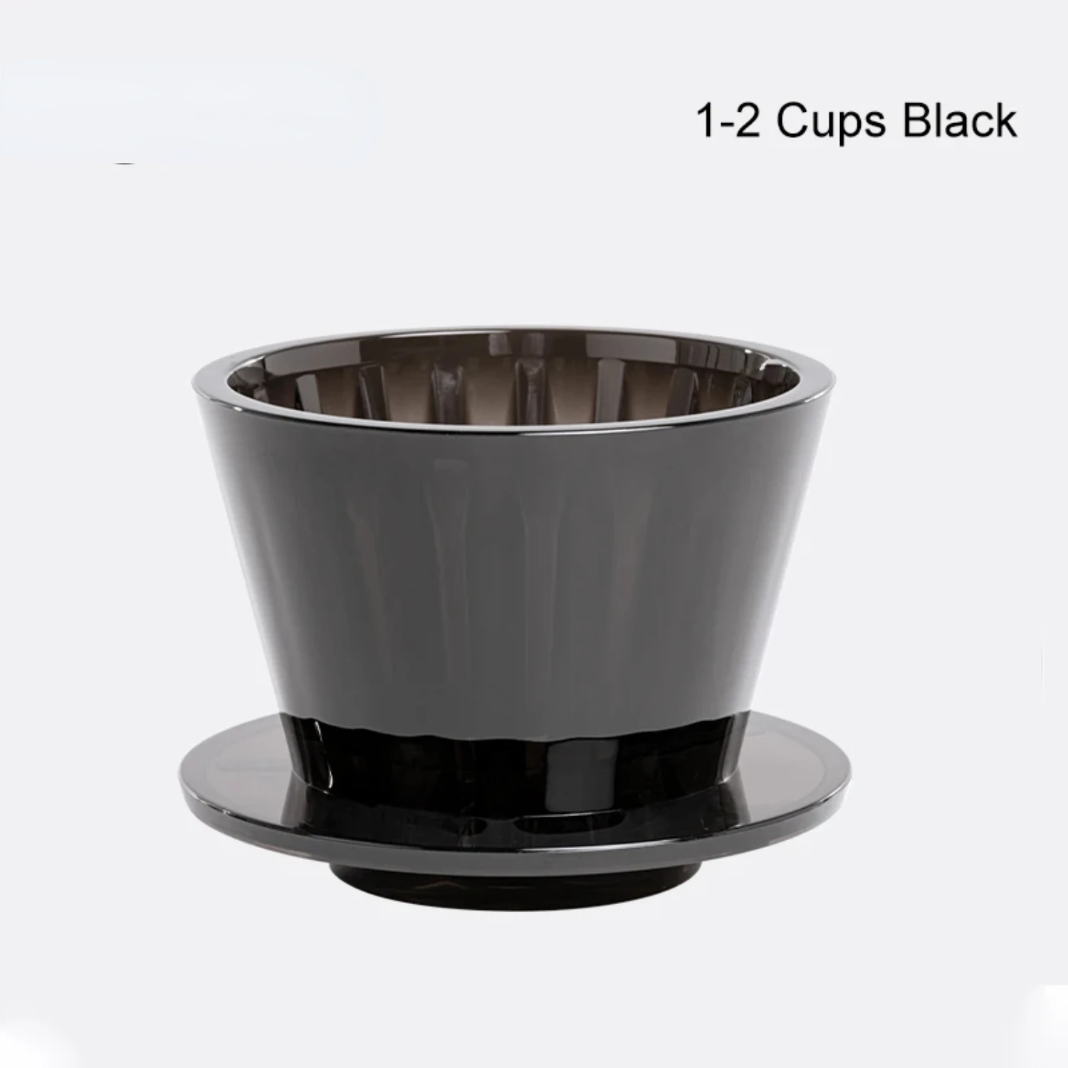 B75 Wave Coffee Dripper Crystal Eye Pour Over Coffee Filter PCTG 1-2 Cups Coffee Maker Flat Bottom Increase Uniformity