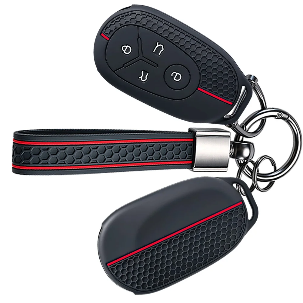 Keychain Silicone Key Cover Case Shell For Geely EX2 GEOME Galaxy 2025 Light Star Wishes Exploration Youth Version Accessories
