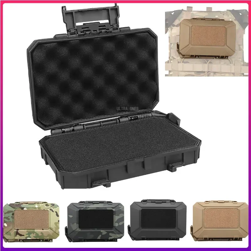 Tactical Critical Gear Case Waterproof Attachable To MOLLE EDC Sealed Hard Case Small (19.5*14.5cm) Tool Box Secure Storage