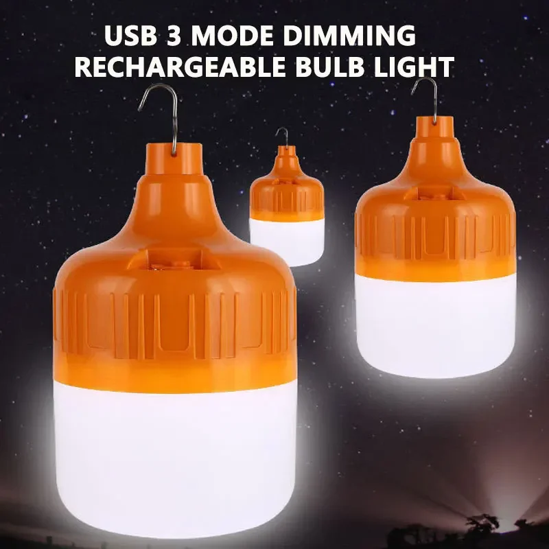 

Outdoor USB Rechargeable LED Lamp Bulbs Emergency Light Portable Hook Up Camping 360° lighting Home Decor Night Light